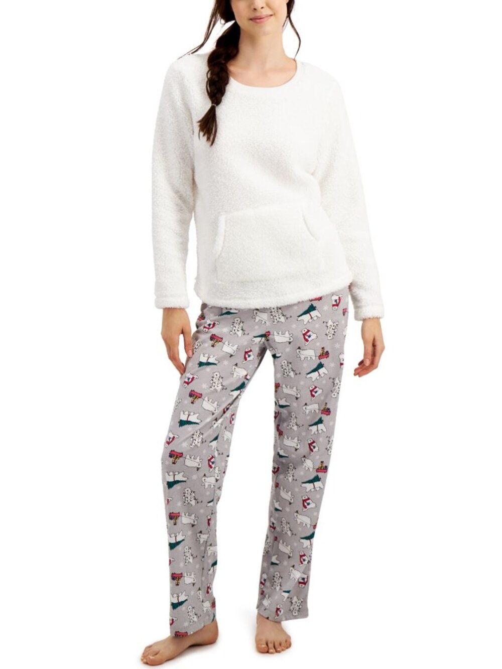 Family Pajamas Matching Womens Polar Bears Pajama Set